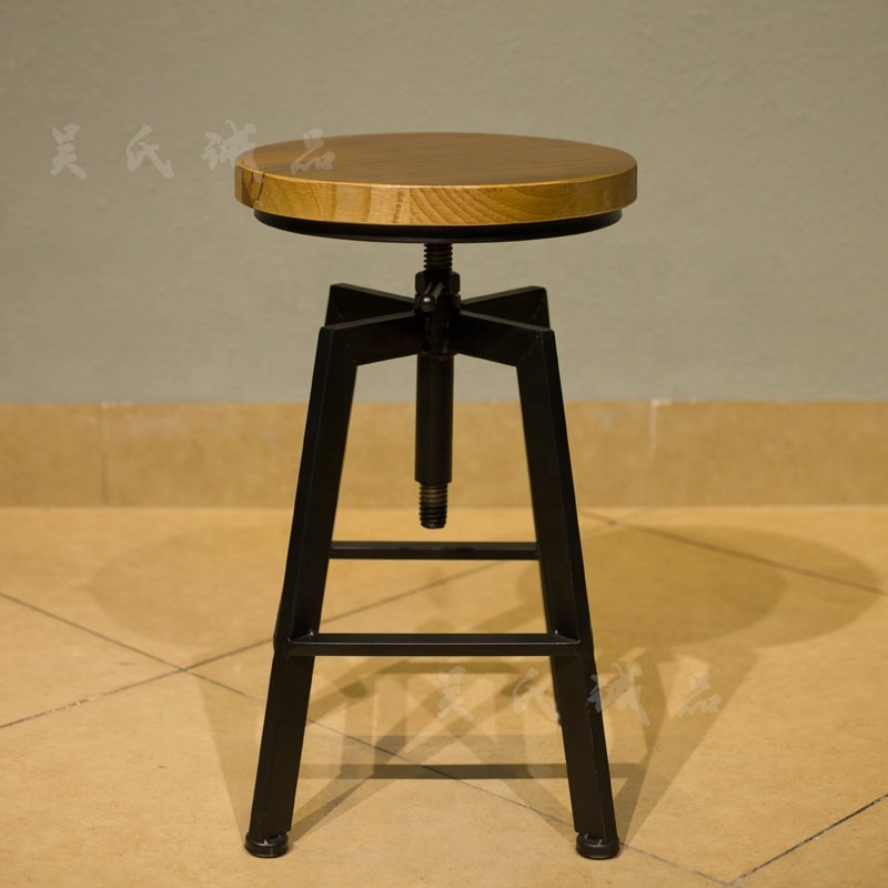 Experimental stool laboratory chair mobile phone store business hall iron round stool makeup and hair salon work stool
