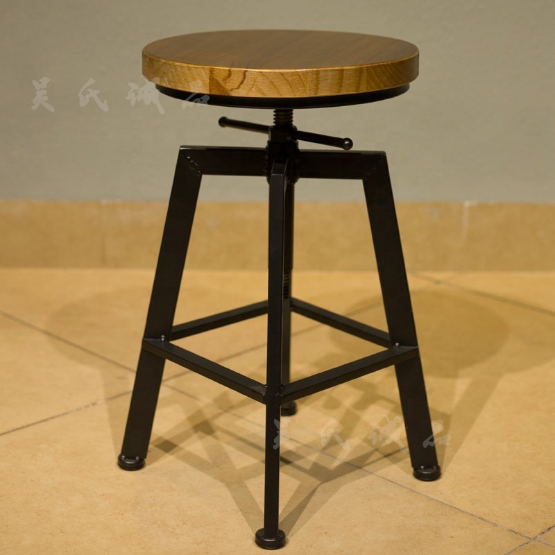 Experimental stool laboratory chair mobile phone store business hall iron round stool makeup and hair salon work stool