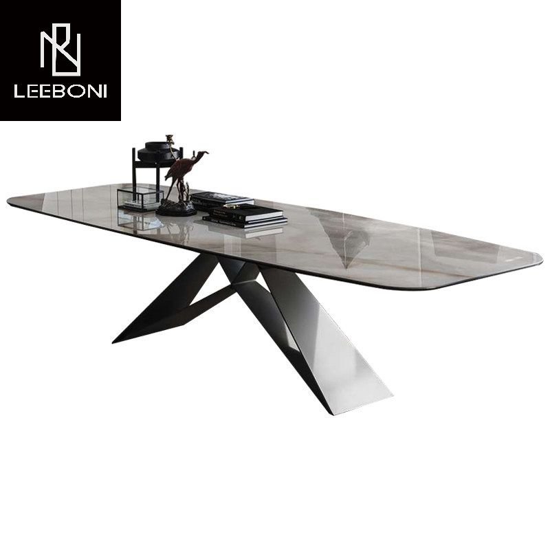 Factory supply home furniture luxury marble dining tables for 8 seater