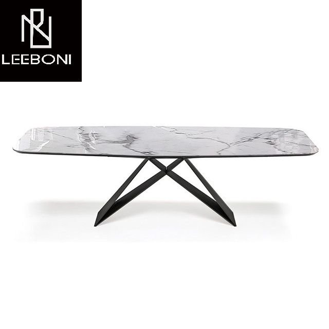 Factory supply home furniture luxury marble dining tables for 8 seater