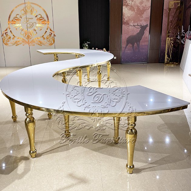 Wedding Event Modern Gold Luxury Dinner Table And Chairs For Dining Room Hotel