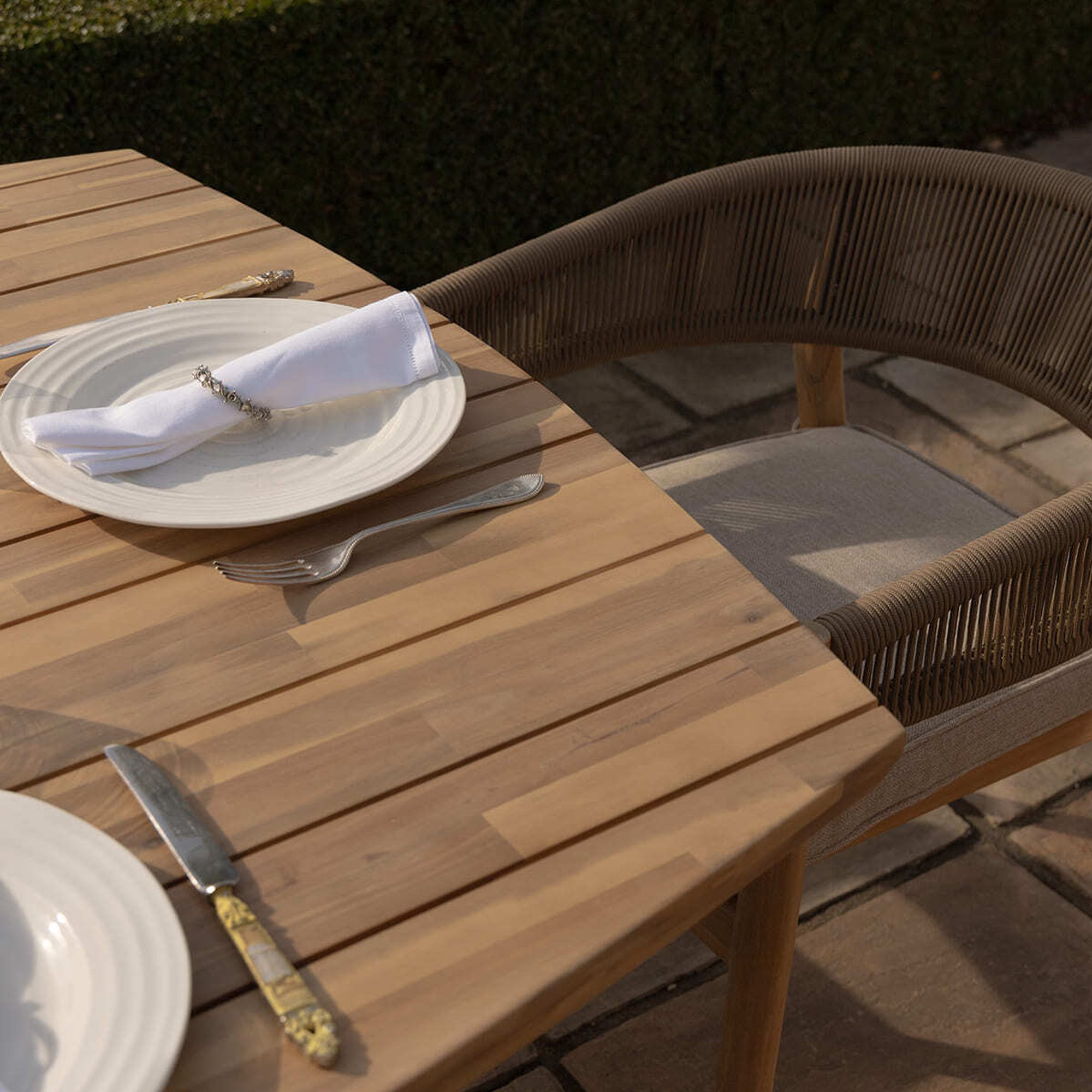 Rectangular Dining Table Set Outdoor Grden Furniture Set Teak-Nay