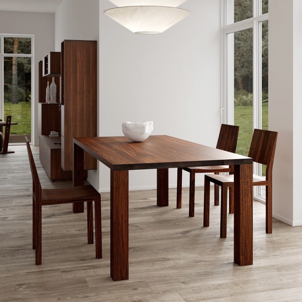 High Quality Modern Popular Dining Room Dinner Table Classic Wood Dining Table Sets Walnut Wood Slab