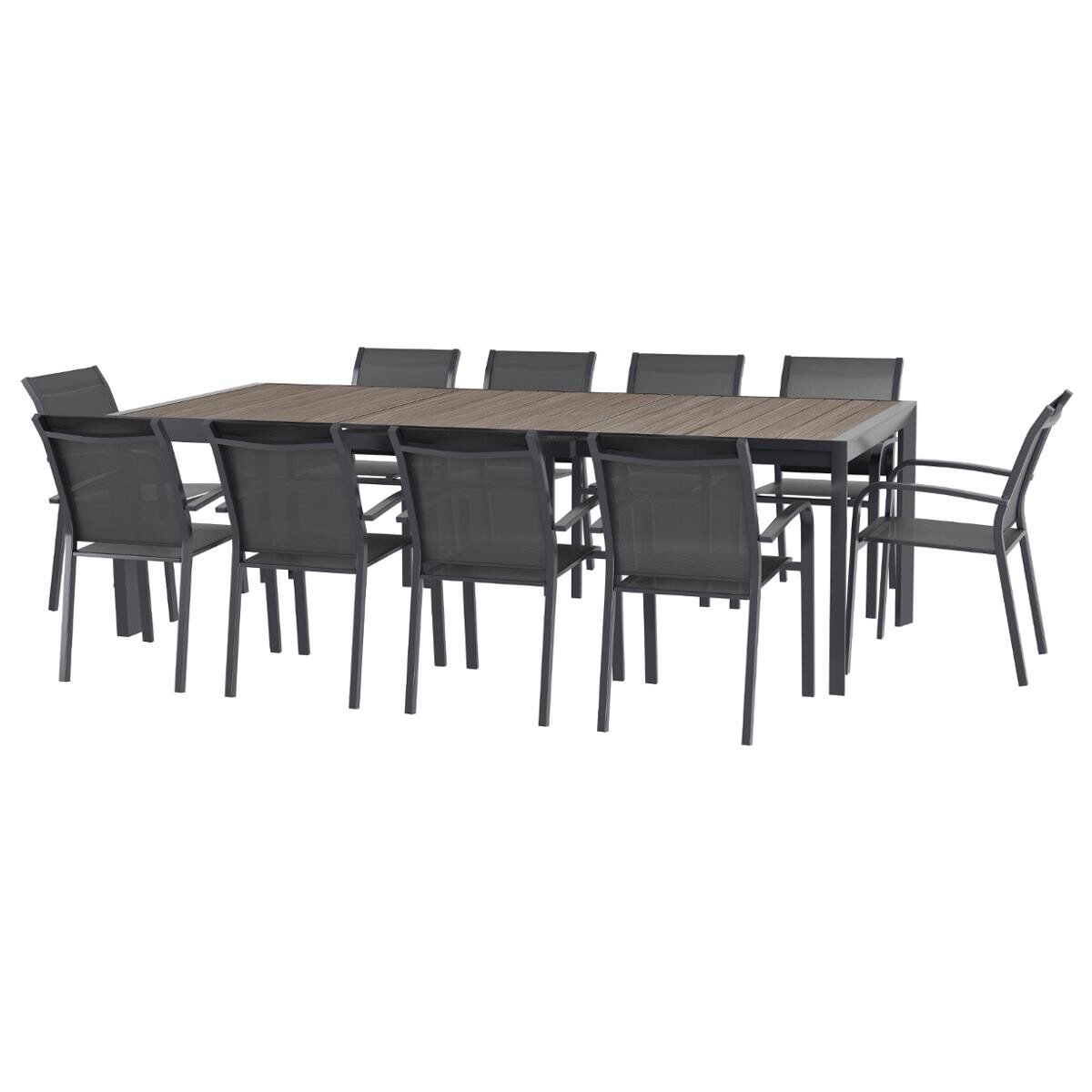 YASN Outdoor Aluminum Dining Table Set Extendable Dining Table Outdoor Retractable Table