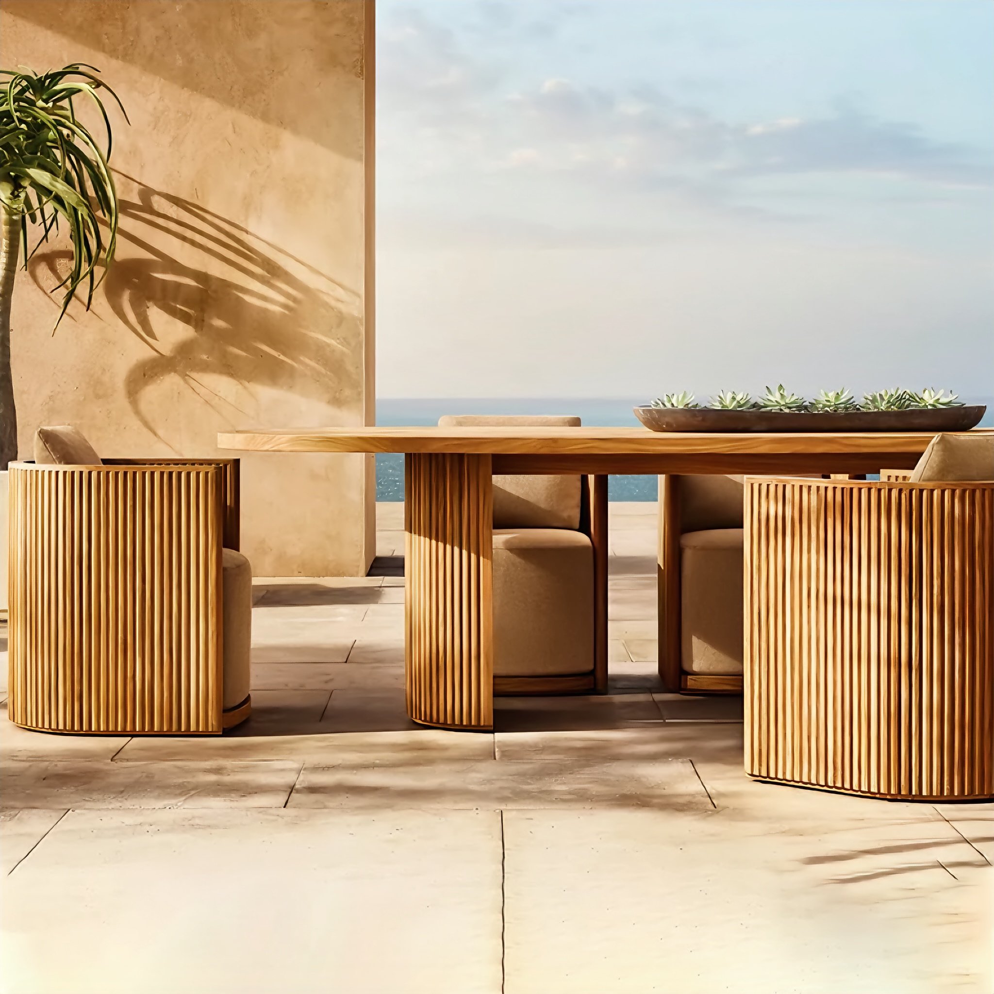 Low price Solid Teak Outdoor Lounge Chair Garden Wooden Sofa Chair for Hotel Resort Patio Furniture