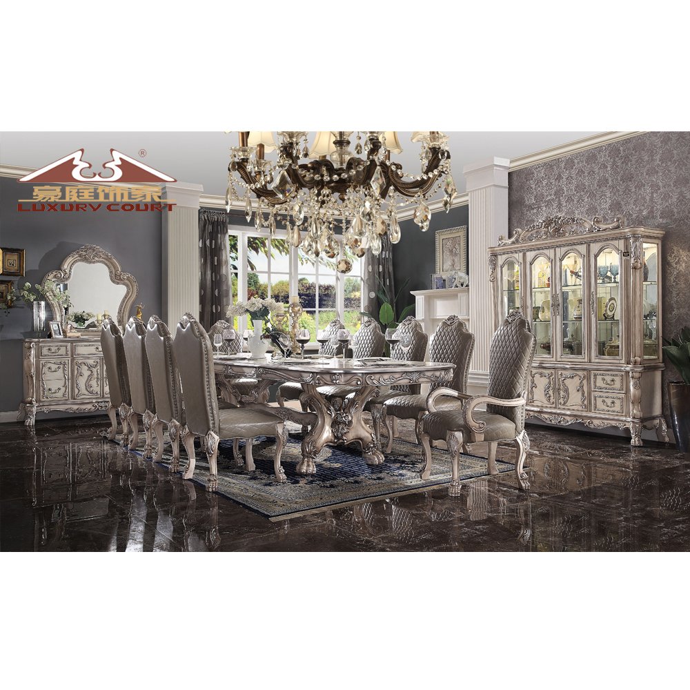 Longhao Classic Luxury Home Furniture Dinner Dining Room Dinning Table Set Dining Table and Chairs