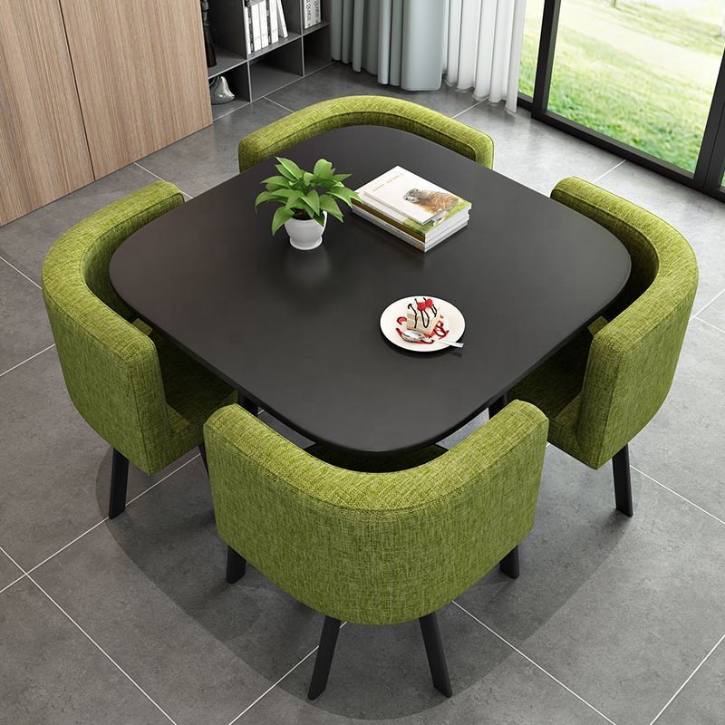 Good quality round dining table set 4 seater living room modern small dining table set 4 chairs