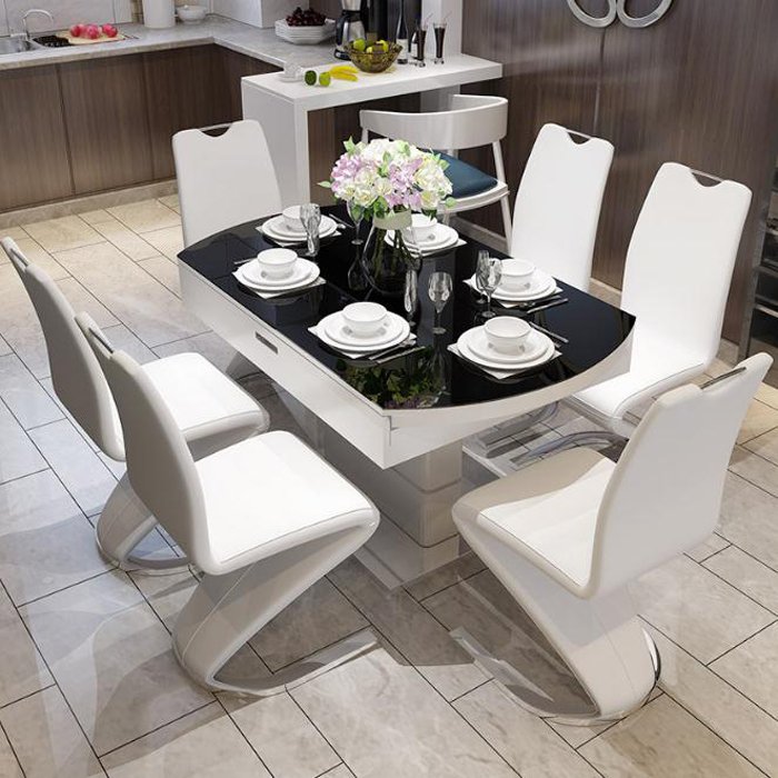 Luxury italian modern luxury design dining table chair sets