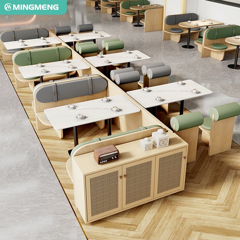 Hot Selling Wholesale Modern Luxury Coffee Shop Dining Room Furniture Sets Restaurant Booths Furniture Supplier Dining Table