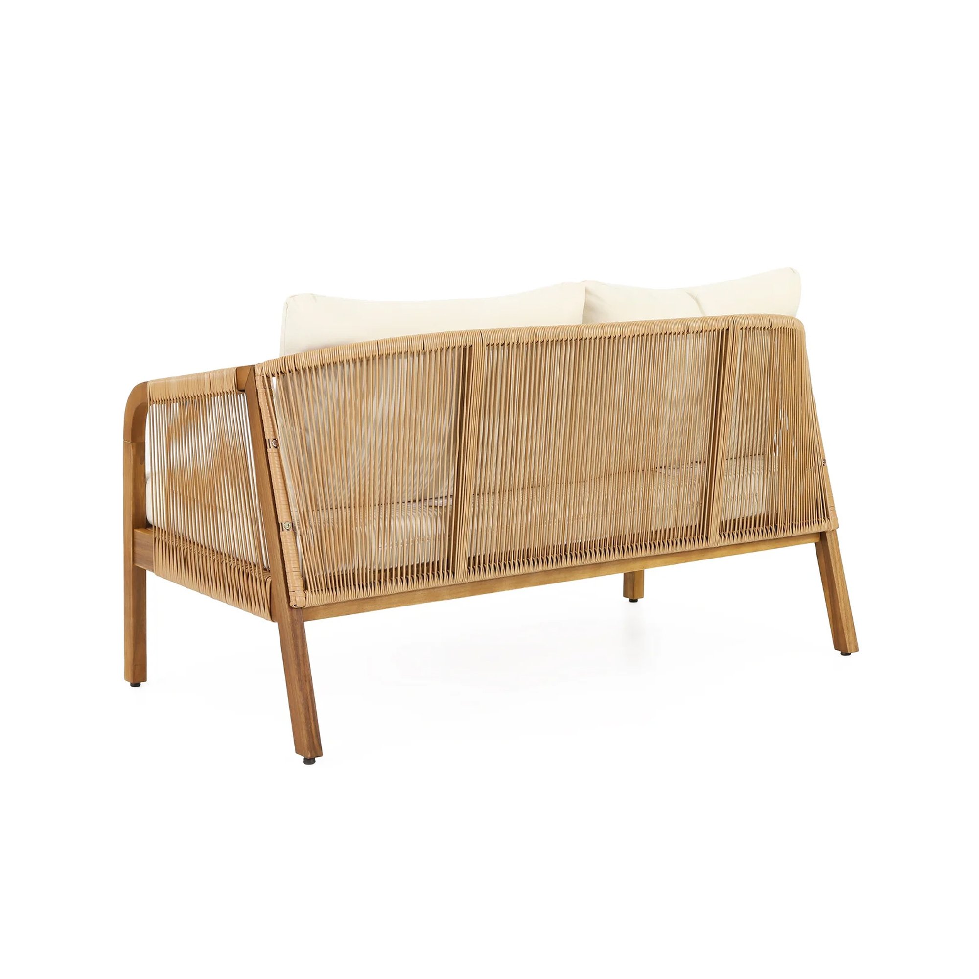 Outdoor Garden Sofa Set Natural Teak With Rattan Best Quality - Celine