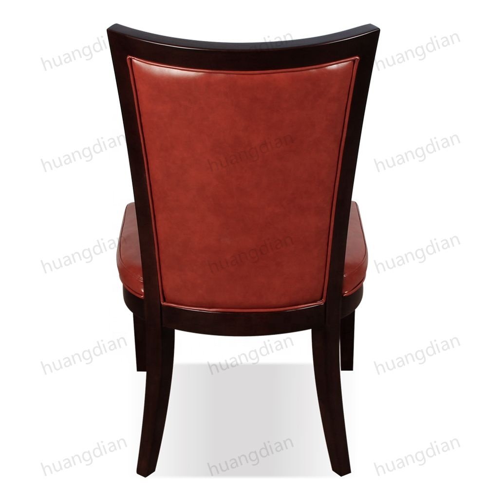 Red Cushion Seat And Back Restaurant Chairs Dine Table Modern Wooden Antique Dining Chairs