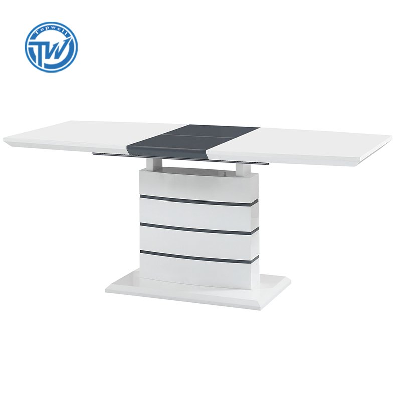 Italian Model Modern MDF Butterfly Extension High Gloss Luxury Dining Table in Dining Room Furniture