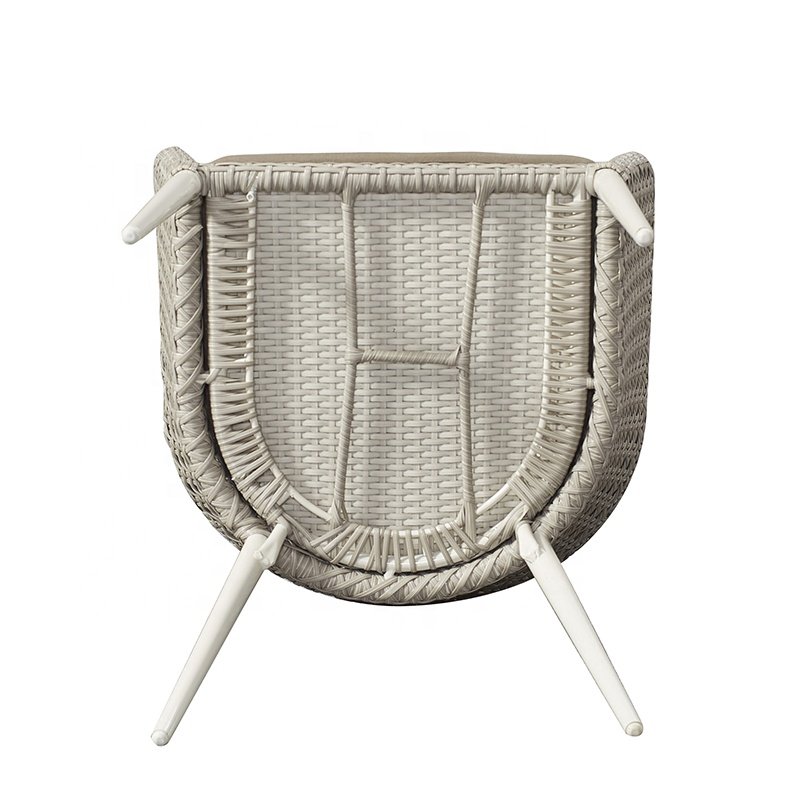 Best Sale Modern Grey Patio 7 Piece Wicker Furniture Aluminum Rattan Outdoor Garden 6 Seater Chairs Dining Table Set