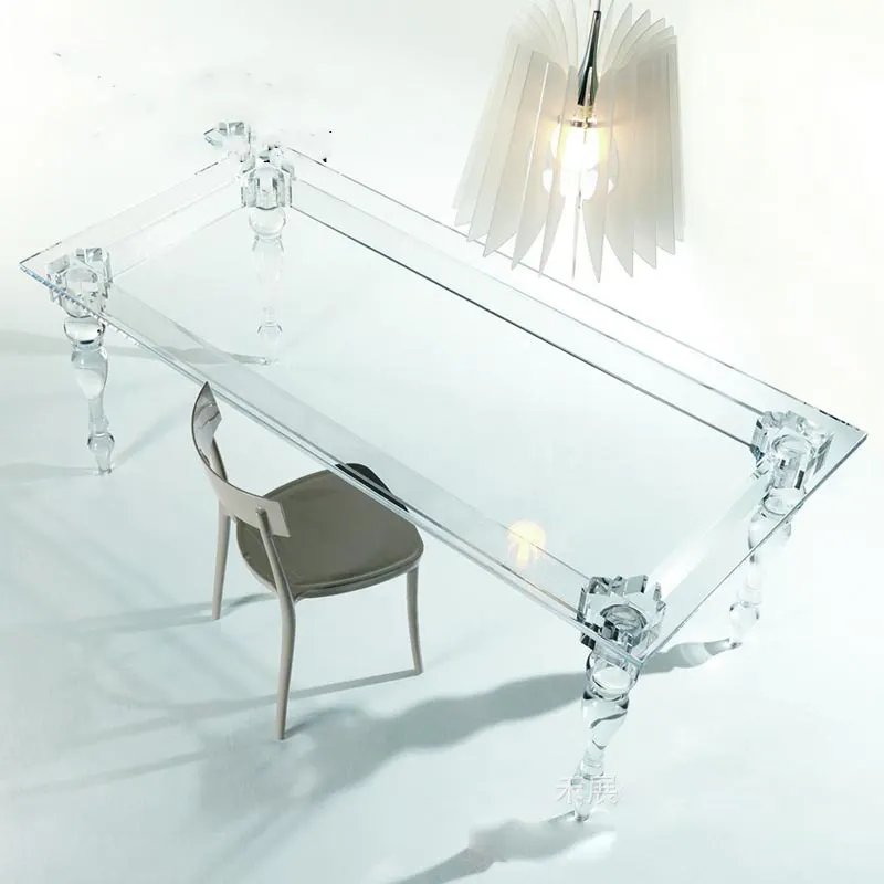 Transparent Cheap Latest Italian Elegant Luxury Acrylic Dining Table for Wedding Events Home Furniture Living Room Modern table