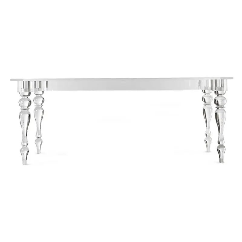Transparent Cheap Latest Italian Elegant Luxury Acrylic Dining Table for Wedding Events Home Furniture Living Room Modern table