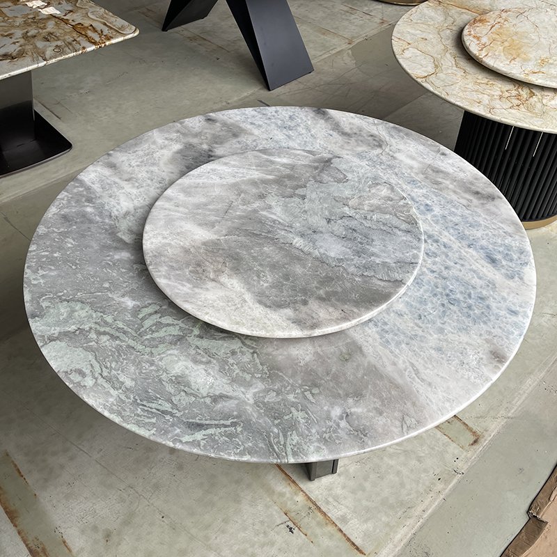 Golden Marble Round Dining table Living room Furniture Kitchen Dining Table Set