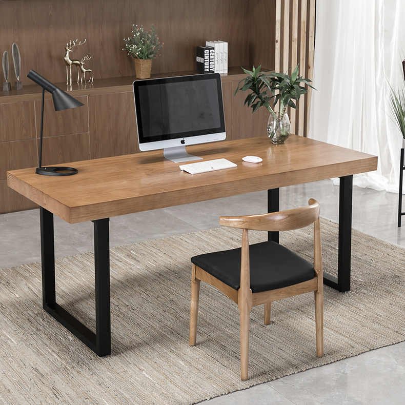 Chinese solid wood rectangle dining table wood desktop home bedroom furniture 1 table 4 chairs 6 chairs combination