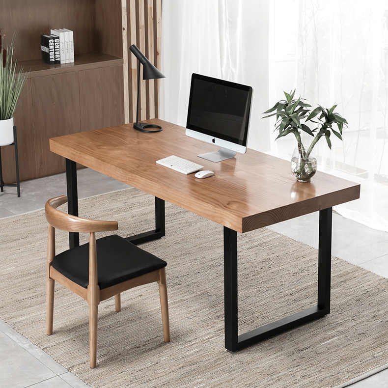 Chinese solid wood rectangle dining table wood desktop home bedroom furniture 1 table 4 chairs 6 chairs combination