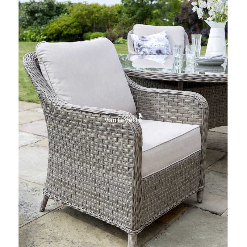 Round Table Outdoor Dining Sets Patio Rattan Dining Set for 6 Round Outdoor Famous Wicker Set for Garden Table and Chairs