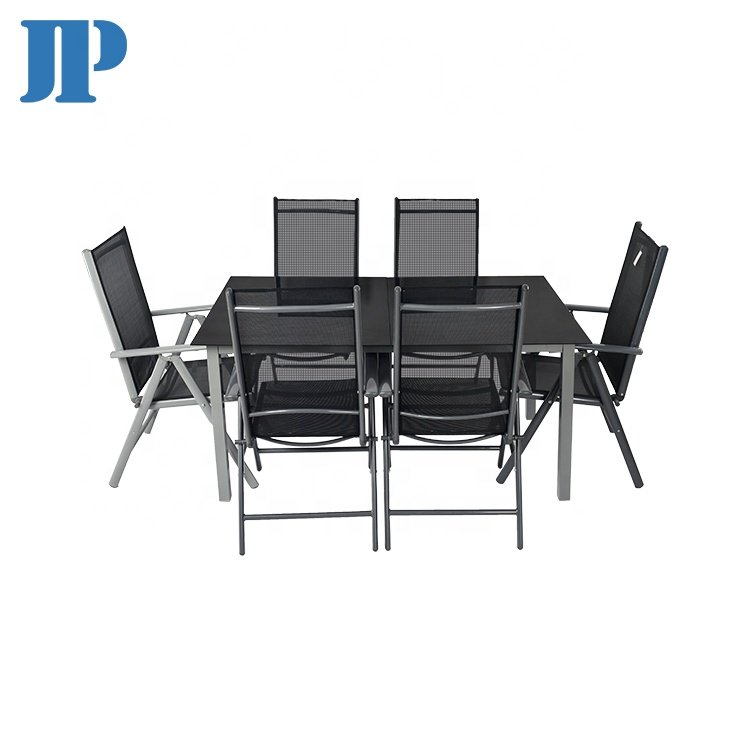 Hot Selling 5PC Outdoor Aluminum Folding Dining Table and Chair Sets Square Patio Garden Furniture for Parks