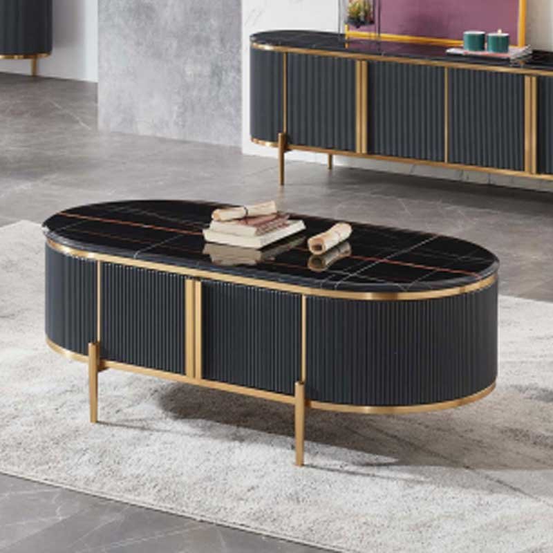 Modern Design Black Marble Top Dining Table Set 4 Chairs Home Furniture Dining Room 6 Seater Luxury Round Dining Table