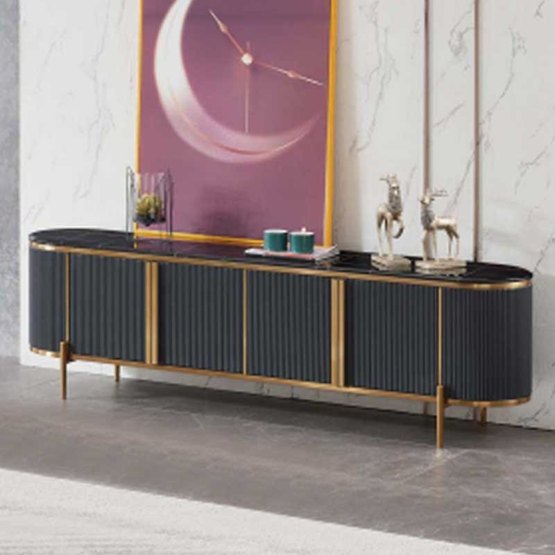 Modern Design Black Marble Top Dining Table Set 4 Chairs Home Furniture Dining Room 6 Seater Luxury Round Dining Table