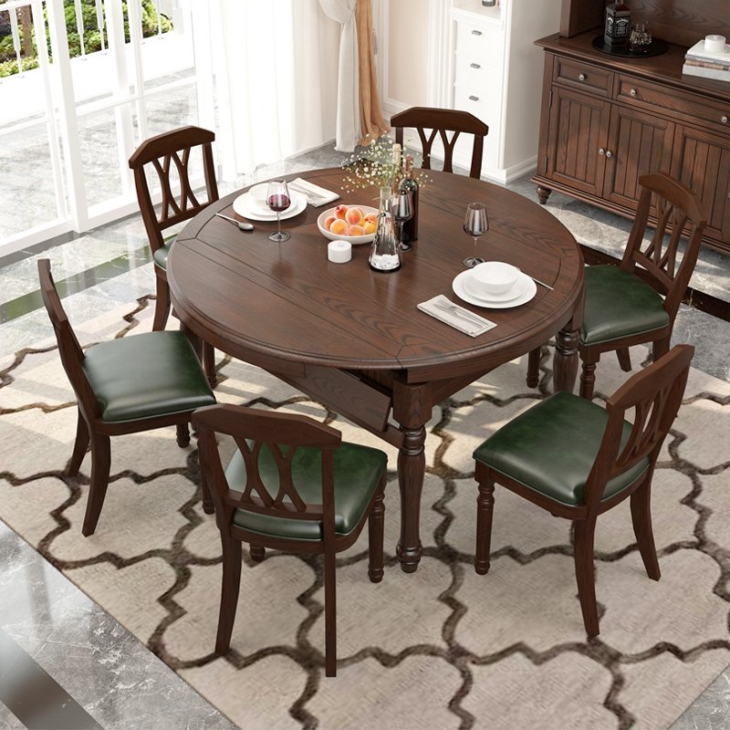2024 Nordic dining table simple modern household walunt dining table solid wood dining table wholesale