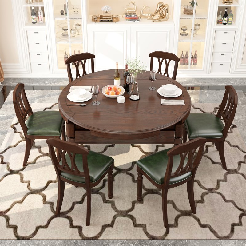 2024 Nordic dining table simple modern household walunt dining table solid wood dining table wholesale