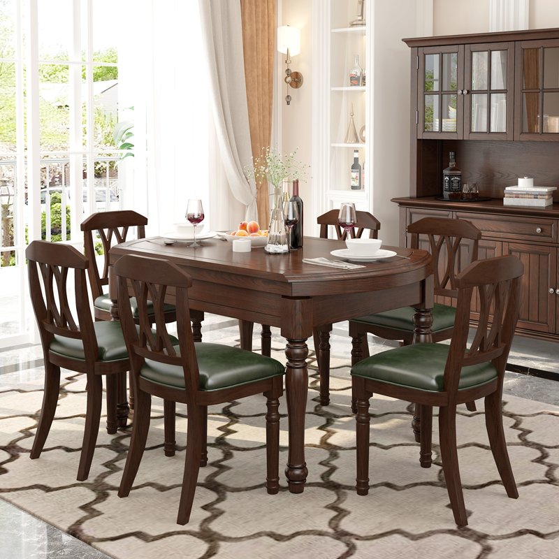 2024 Nordic dining table simple modern household walunt dining table solid wood dining table wholesale