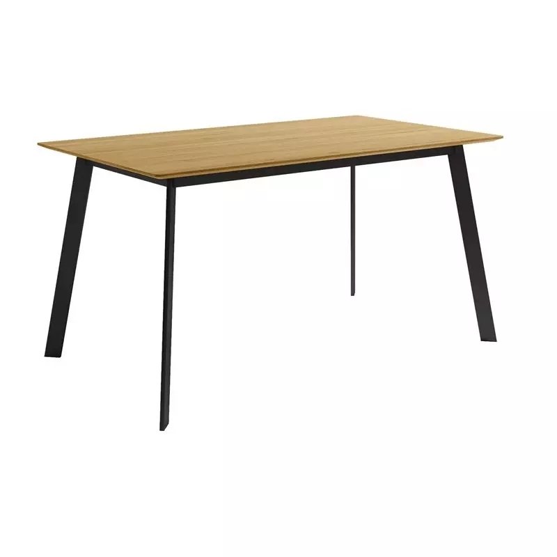 Factory Hot Sale Contemporary Dining Table and 4 Seaters Wooden Top Metal Frame Kitchen Dining Set