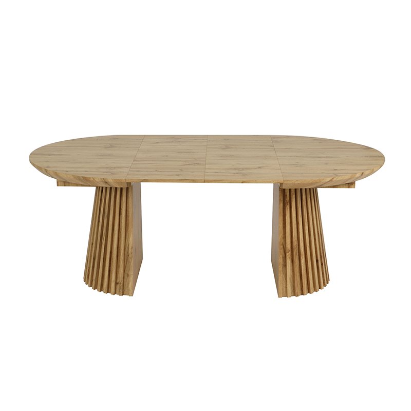 Dining Tables Extension Table MDF Legs With Wood Veneer Home Furniture For Home Living Room & Kitchen Use Modern SDT4003