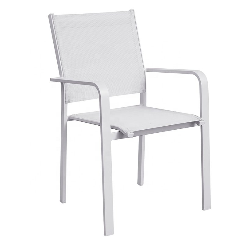 White Modern Patio Restaurant 5 Piece Furniture Dining Set aluminum Outdoor Porch Garden Cafe Table and Chairs