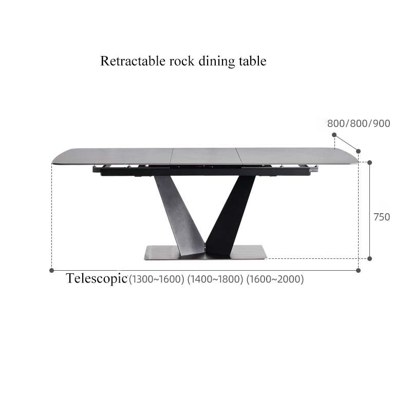 Luxury Modern Square Rectangle Expandable Marble Dining Table Sets Nordic Design Sintered Stone Top 8 10 Chairs For Dining Room