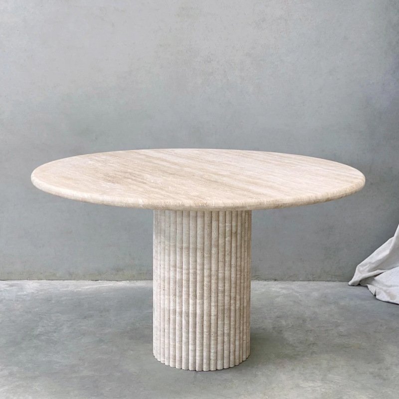 Concrete Cava Furniture Travertine Dining Table Beige Living Room Stone Home Furniture Luxury Furniture