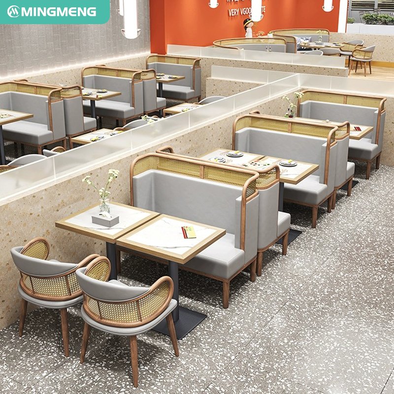 Modern Design Wood Metal Restaurant Furniture Set Outdoor Use Dining Tables and Chairs for Cafe Hotel Coffee Shop