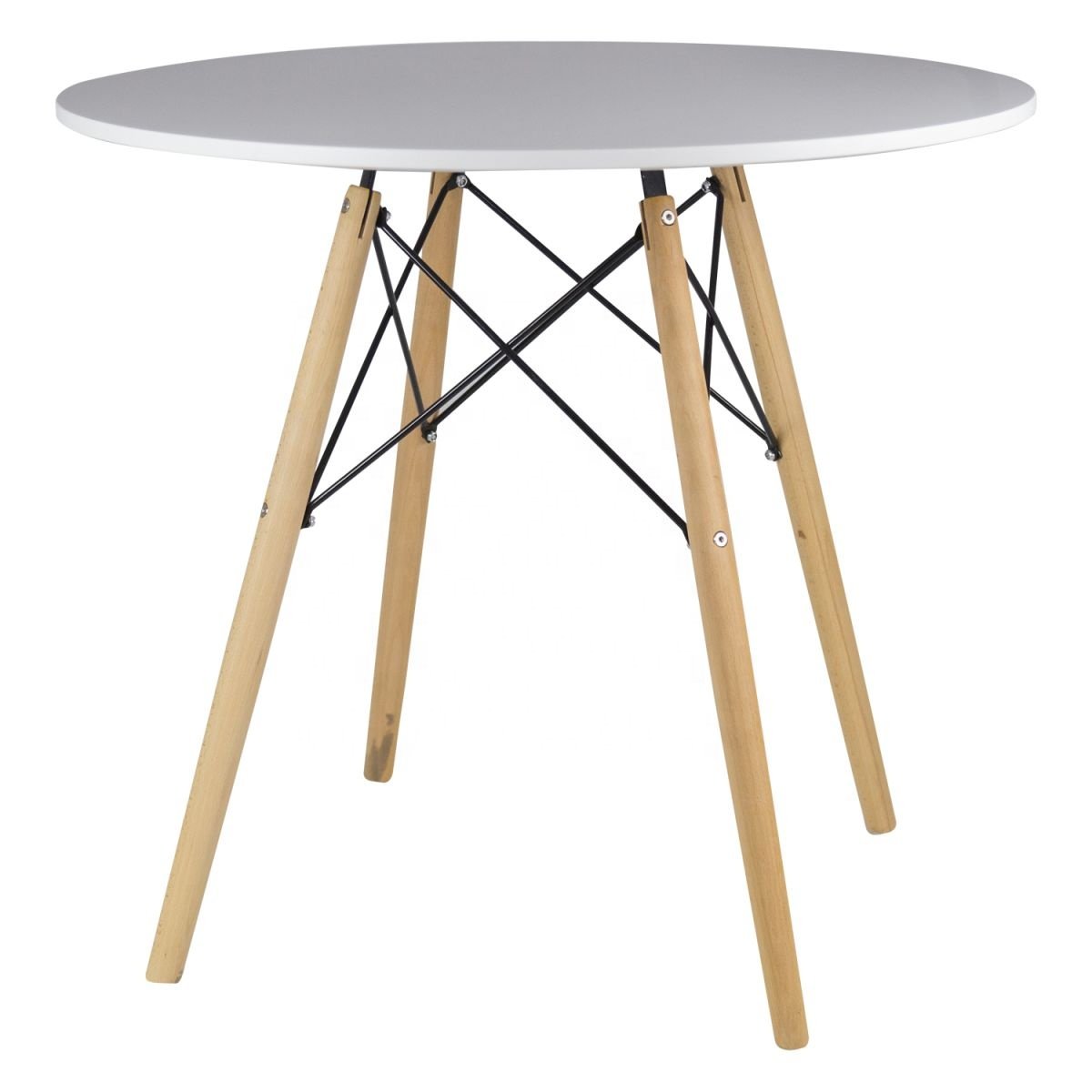Cafe Living Room MFD round Dining Table Mesa Tower Redonda 80 cm Tensores