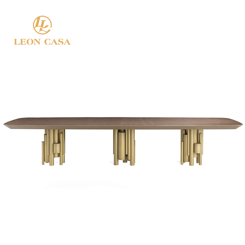 New Designer 10 Seats Dining Table Set Wooden Modern Large Dining Table Factory Customization Luxury Dining Table