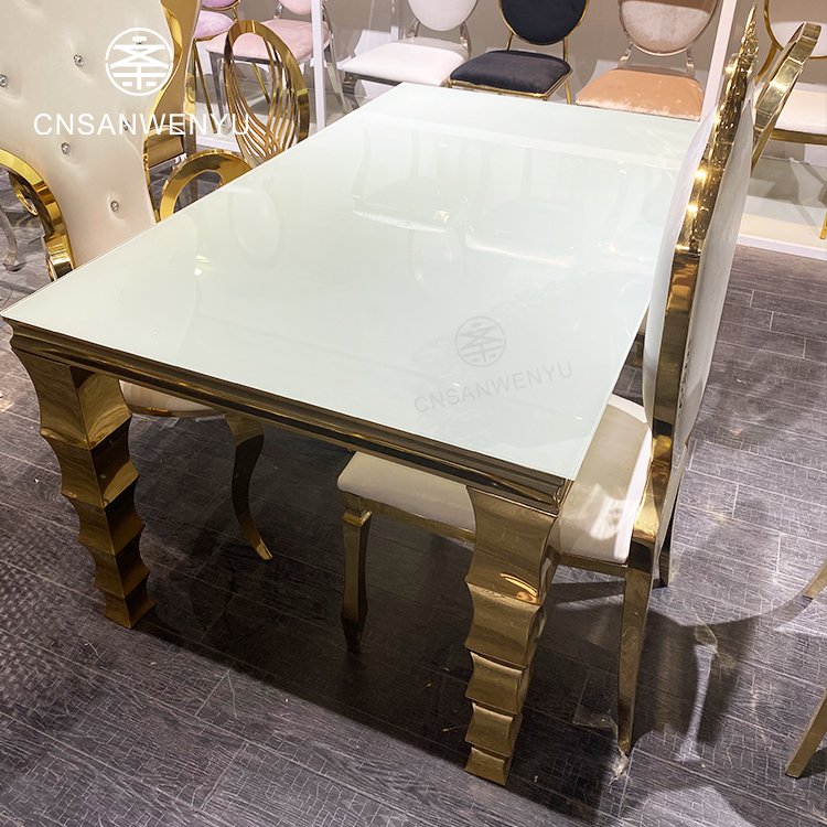 latest wedding furniture wedding event dining table hotel furniture stainless steel metal base round square tables