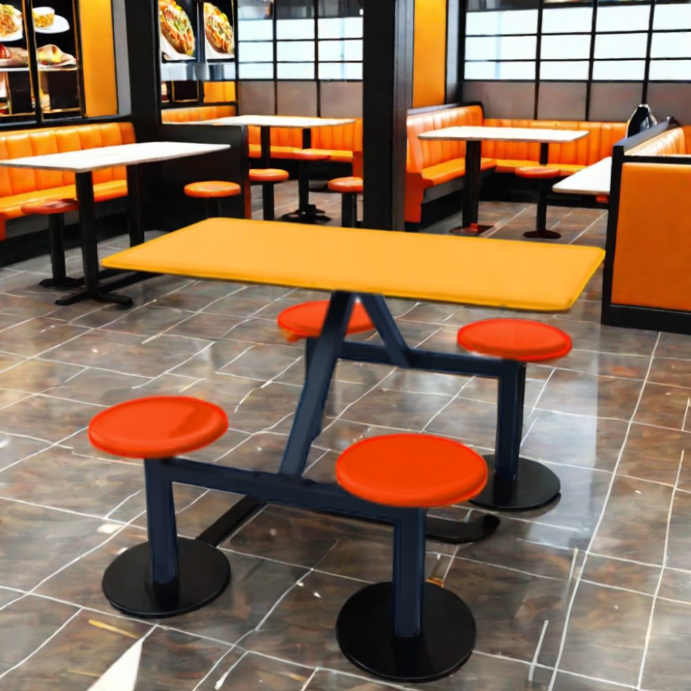 Hot Sales Luxury Fast Food Restaurant Dinning Table Set / School Canteen / College Canteen Dinning Set