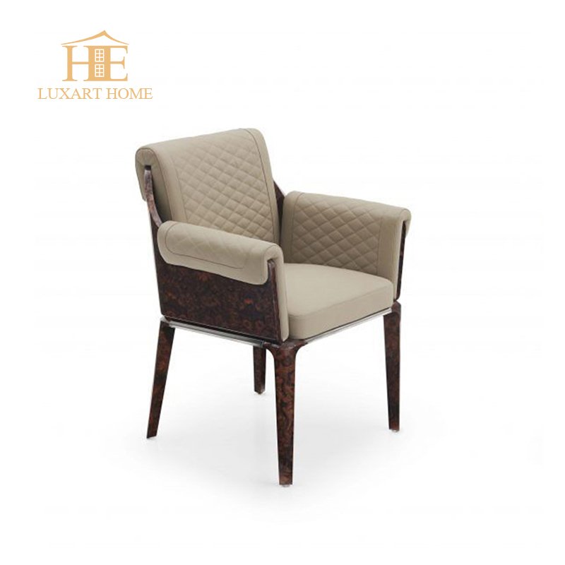 New arrival luxury dining room furniture dining tables wood Veneer top modern European design dining table set