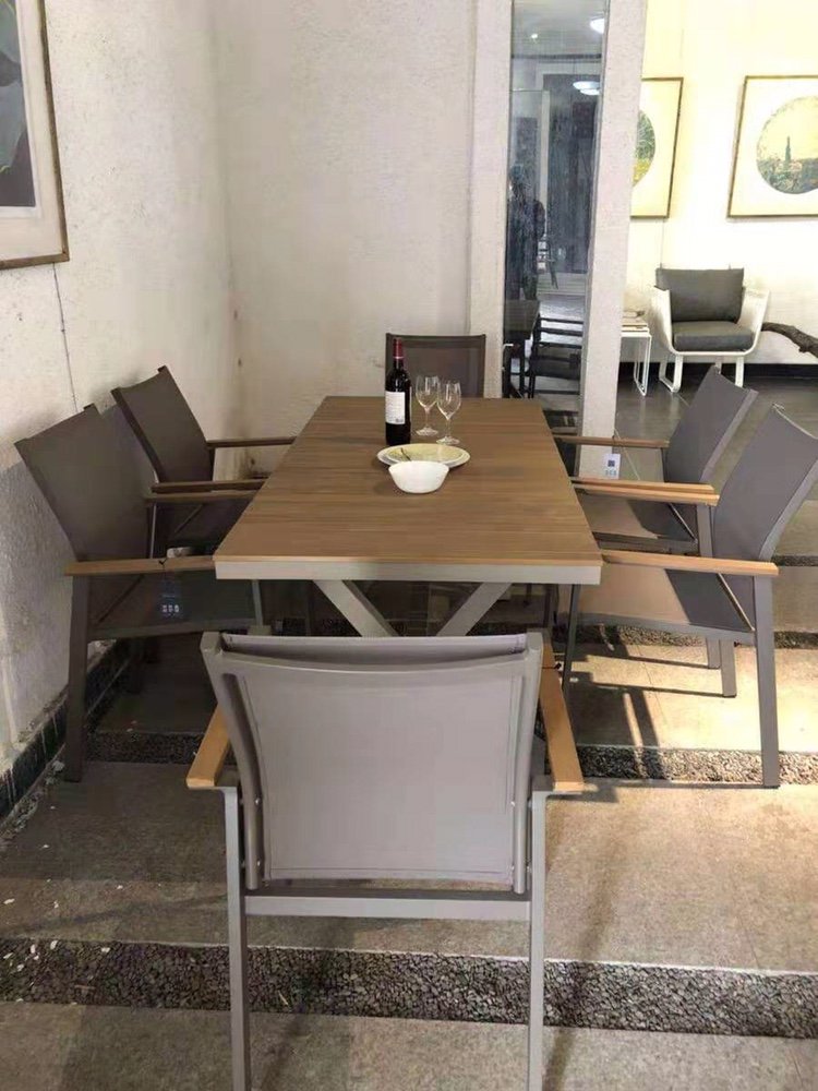 Top quality outdoor dining set teak table and chairs outdoor furniture