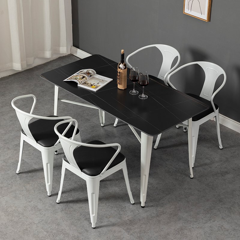 American iron rock plate dining table and chair combination restaurant tea shop cafe music pub bar leisure table chair
