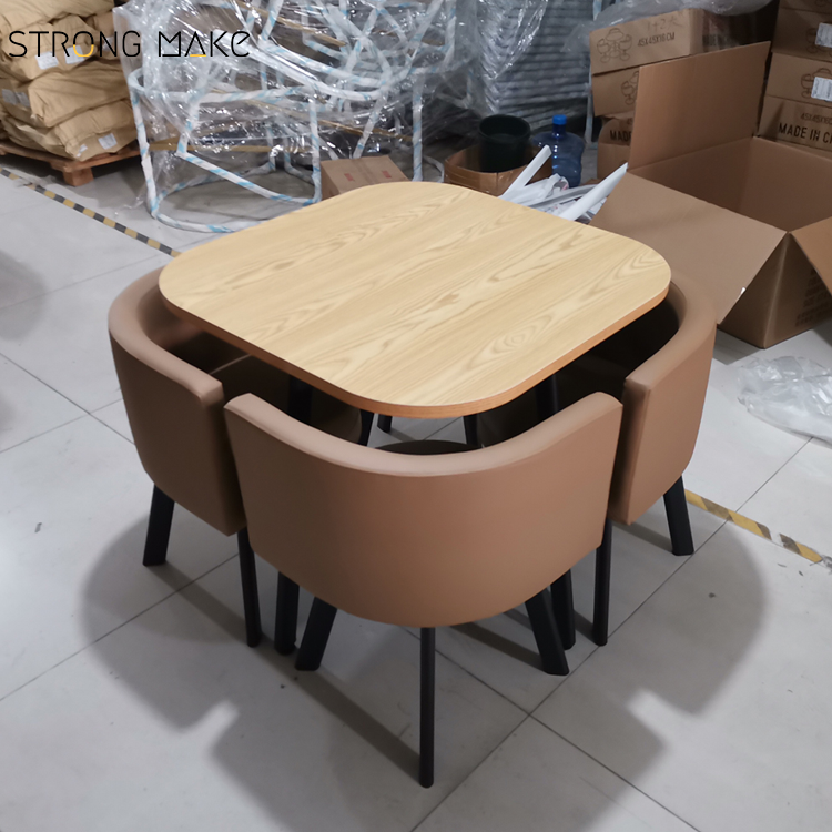 Hotel Comedores Modernos Table And 4 Chair Dinning Mesas Para Restaurant Furniture Marble Square Dining Table Set