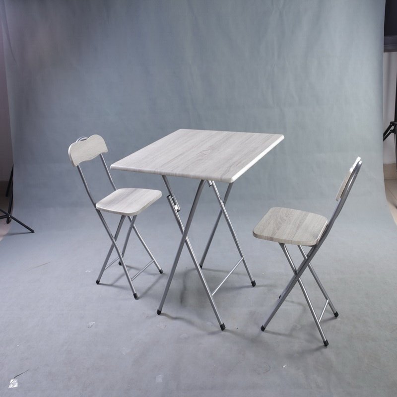 Metal dinning room set tempered glass dining table sets with 4 chair