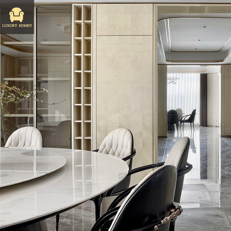 3D Free Modern Black White Leather Dining Table Chair Sets Luxury Furniture Italian designer interior graphic designers service