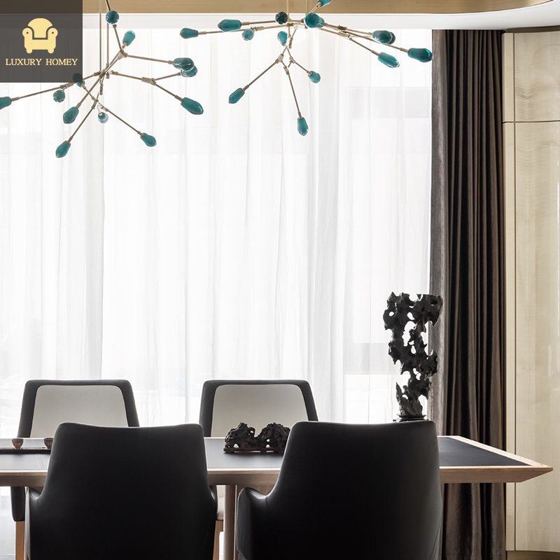 3D Free Modern Black White Leather Dining Table Chair Sets Luxury Furniture Italian designer interior graphic designers service