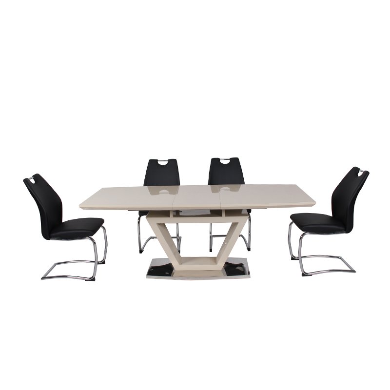 Modern contemporary designer China supplier antique iron legs long dining table sets with 6 chairs seater
