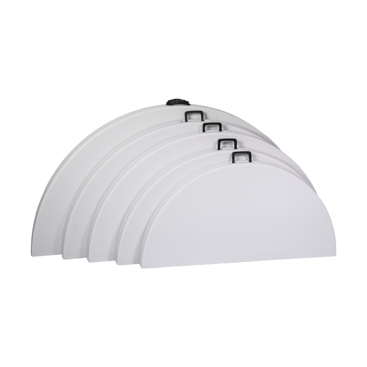 72inch 180cm White Portable HDPE Blow Folding Plastic Round Wedding Party Event Outdoor Banquet Dining Table
