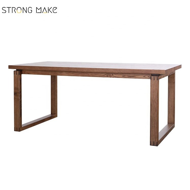 Solid Wood Dinning Table Minimalist Modern Kitchen Indoor Modern Luxury 4 Seater Wooden Dining Table