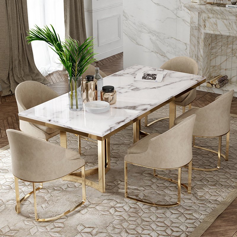 High Quality Dining Table Sets 6 Chairs Wood Dining Table